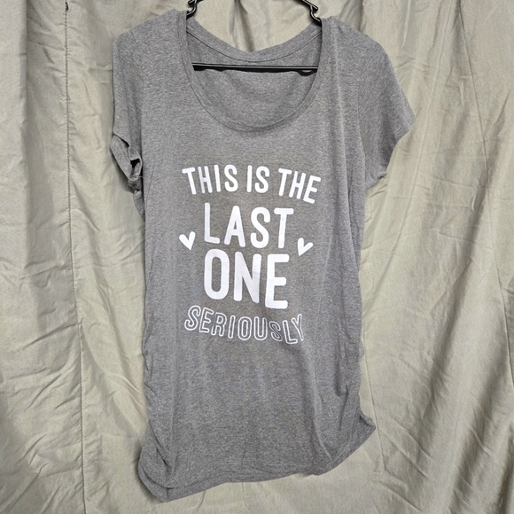Funny Gray Maternity Tee Shirt - Picture 1 of 1